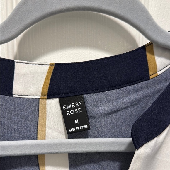 Stylish Navy and Gold Striped Mini Dress - Picture 5 of 8